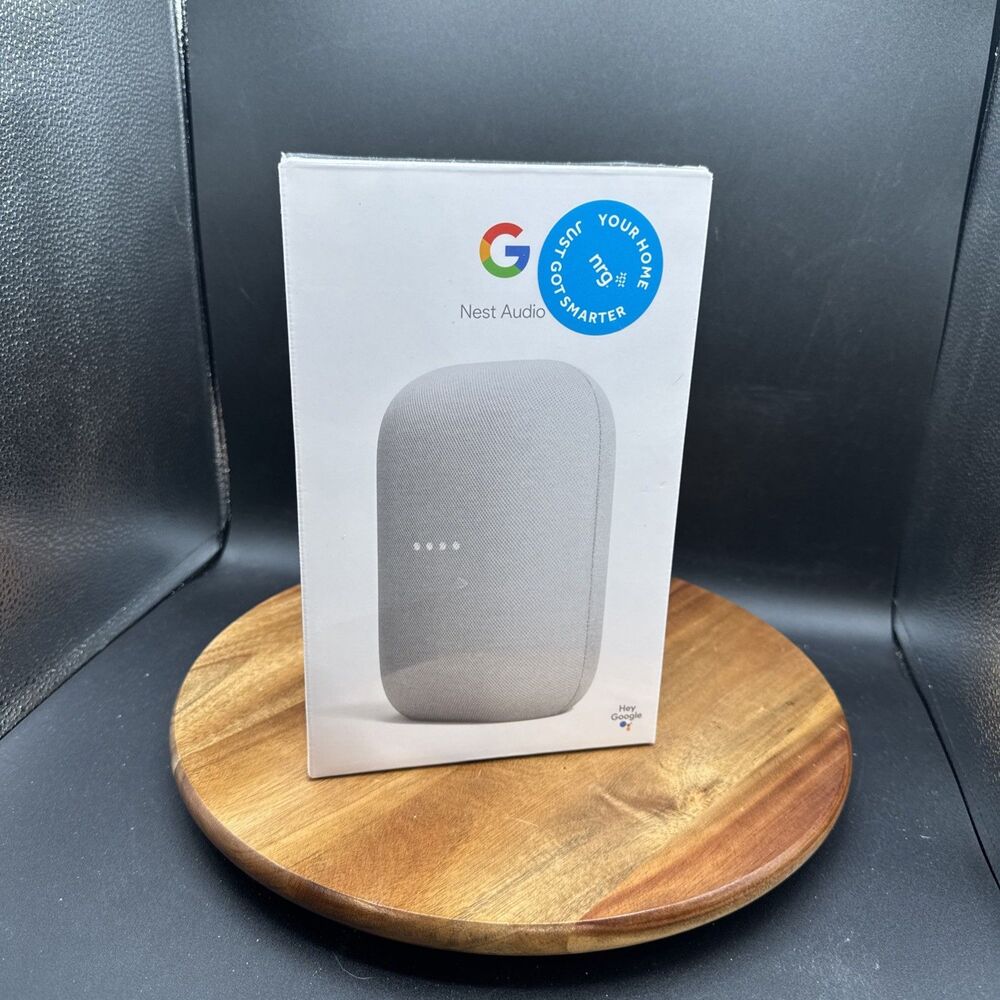 NEW Google Nest Audio Smart Stereo Speaker Voice Assistant Chalk Gray